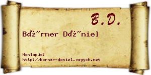 Börner Dániel névjegykártya