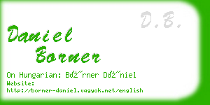 daniel borner business card